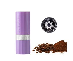 1Zpresso Q Air - Molinillo de café manual, color morado, tamaño mini delgado de viaje que cabe en el émbolo, rebaba cónica de acero inoxidable, ajuste numérico ajustable para verter sobre prensa