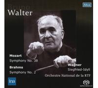 ワルター&フランス国立放送管ライヴ ~ ブラームス : 交響曲第2番 他 (Mozart : Symphony No.38 | Brahms : Symphony No.2 | Wagner : Siegfried-Idyll / Bruno Walter , Orchestre National de la RTF) [SACDシングルレイヤー]