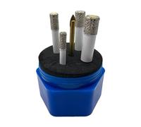 2.0 OUTILLAGE CARRELEUR Artisan français 2.0 Tiler Tools Caja de Brocas de Diamante Artesano francés para alicatadores (Diámetros 6 mm, 8 mm, 10 mm, 12 mm)