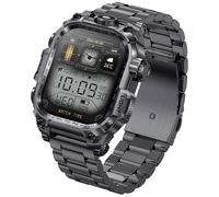 2.01 pulgadas Hd Armed Smart Watch Wireless 5.2 Calling Steel Band Extended Power Health Monitor Fitness Wearable Led Linterna Ip67 Hombres Exterior