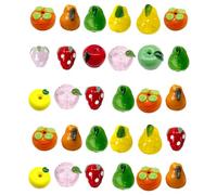 2 10/20 / 30 Uds Cuentas de con tema de frutas coloridas, accesorios artesanales hechos a mano para pulseras de la amistad, fabricación de joyas, cuentas de frutas artísticas