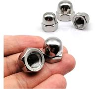2/10/50 piezas de acero inoxidable 304, tapa decorativa hexagonal, semicírculo, tapa de cúpula, tuerca bellota, M3, M4, M5, M6, M8, M10, M12, M14, M16, M18, M20(M4-20pcs)