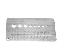 2-10 mm Comprobador de tornillos Acero calibre Comprobador de tornillos Medidor de tornillo de acero inoxidable Diámetro del perno de la placa Herramienta de regla de medición