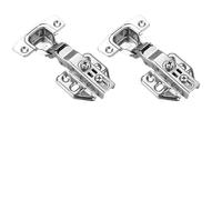 2/10 piezas de bisagras de acero inoxidable for puertas de armarios, amortiguador, cierre suave y silencioso, bisagras ocultas for puertas de armarios con tornillos(4 PCS Full Overlay)