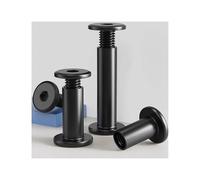 2-10 piezas M3 M4 M5 M6 M8 tuerca hexagonal plana grande de acero inoxidable negro for muebles con tornillo remache conector inserto junta manguito tuerca(25mm(L),10pcsM3xL With scrwe)