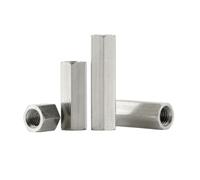 2-10 piezas M4-M6 304 Separador hexagonal de acero inoxidable Acoplamiento de varilla larga Tuerca hexagonal Tuerca hexagonal de alta resistencia(Length 35mm,M3 10PCS)