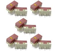 2/10 piezas para ratón HUANO Micro (30 m clics) juego de microinterruptores de ratón blanco punto plateado conector 3 pines micro interruptor de ratón contactos plata 30 millones de clics