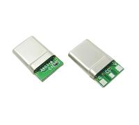 2-10 Uds. Conector Macho Tipo C for Ordenador portátil de 3 Pines 3 Juntas de Soldadura CC Pin CTOC5 con Condensador Adaptador for portátil PD Cabezal de Carga de Tres Cables(Shell D,10 Piece)