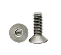 2-10 Uds DIN7991 M2 .5 M3 M4 M5 M6 M8 TA2 Tornillo De Cabeza Avellanada Plana Hexagonal Titanio(4mm,M2.5 10PCS)