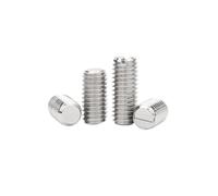 2/10 Uds M1.2 M4 M5 M6 M8 M10 M12 GB73 304 tornillo de fijación perno sin cabeza con punta plana ranurada acero inoxidable(40mm,5pcs M8)