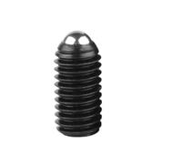 2-10 Uds M3 M4 M5 M6 M8 M10 M12 Juego De Émbolo Bola Resorte Hexagonal Tornillo Grado 12,9 Perno Punto Comida Negro(16mm,M5(10pcs))