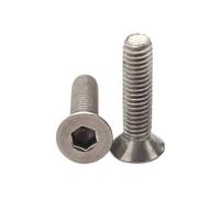 2-10 Uds M5 M6 M8 M10 TA2 Tornillo Con Cabeza Hexagonal Avellanada De Titanio Longitud Del Perno Plana Aleación 8-50mm(15mm,M6 (5pcs))