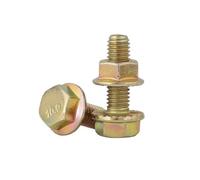 2-10 Uds M8 M10 M12 M14 M16 grado 10,9 juegos de tuercas tornillo brida Hexagonal longitud rosca 55mm ~ 70mm(70mm,M16X1.5-Half -2Sets)