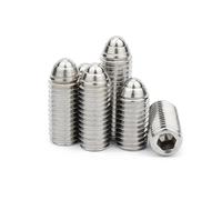 2/10 Uds nivel negro 12,9 acero 304 hexagonal de acero inoxidable Allen resorte bola émbolo juego de punto de comida tornillo perno M3-M12(304 stainless,8mm,M6(10pcs))