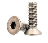 2/10 Uds TA2 Titanio Puro M2 .5 M3 M4 M5 M6 M8 Gr2 Cabeza Hexagonal Plana Avellanada Tornillo Allen L = 3-60mm(60mm,2pcs M6)