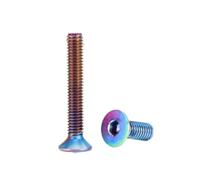 2-10 Uds Tornillo De Titanio DIN7991 M3 M4 M5 M6 TA2 Cabeza Hexagonal Plana Avellanada(12mm,M3 10PCS)