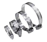 2/10 unids 304 bridas ajustables de acero inoxidable círculo 6 mm-600 mm tornillo banda tubo de combustible pinzas engranaje de tornillo sin fin clip de herramientas fijas (105-127mm - (10pcs))