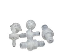 2/10 válvulas de plástico de una sola vía de agua de agua sin retorno en línea, 3, 4, 6, 8, 10, 12 mm para aire líquido de gas de combustible (transparente, 8 mm, 10 unidades)