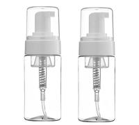 2 100 ml de espuma dispensadora de espuma de plástico para cosméticos loción de maquillaje champú limpiador facial jabón líquido jabonero titular de espumas contenedor tarros (transparente)