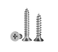 2-100 piezas M1/M1.2/M1.4/M1.6/M1.7/M2/M2.2/M2.6/M3/M3.5/M4/M4.2/M5/M5.5/M6/M8 acero inoxidable 304 tornillos alargados con cabeza hundida y ranura cruzada, M2x10mm