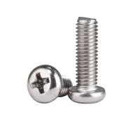 2-100 piezas M1/M1.2/M1.4/M1.6/M1.7/M2/M2.5/M3/M3.5/M4/M5/M6/M8/M10 acero inoxidable 304 tornillos alargados con cabeza redonda y ranura cruzada, M10x100mm
