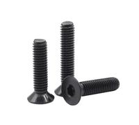 2-100 Piezas M2-M8 Tornillos para máquina de cabeza avellanada hexagonal interior negros en acero inoxidable, M2x20mm(100 unidades)
