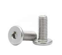 2-100 Uds M1.6 m2 m2.5 m3 m4 m5 a m10 304 conector hexagonal de acero inoxidable cabeza de oblea plana ultrafina tornillo Allen(X55mm,M5 10pcs)