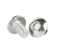 2-100 Uds M2 .5 M3 M4 M5 M6 M8 M10 304 Tornillos Hexagonales De Cabeza Redonda Acero Inoxidable Botón Hexagonal Armadura(35mm,M4 (20pcs))
