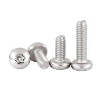 2-100pcs 304 Stainless Steel M2 M3 M4 M5 M6 M8 M10 Six Lobe Button Round Head with Pin Anti-theft Tamper Proof Security Screw Bolt(5mm,M3 (50pcs))