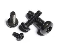 2-100pcs M2 M2.5 M3 M4 M5 M6 M8 Black 304 A2 Stainless Steel GB2672 Six-Lobe Torx Pan Head Screw Six Lobe Round Button Head Bolt(2.5x5(100pcs))