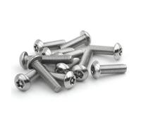 2-100pcs M2 M3 M4 M5 M6 M8 M10 304 Stainless Steel Six Lobe with Pin Round Head Button Security Screw Bolt Anti-theft Tamper Proof(4mm,M5 (10pcs))