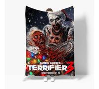 (#2,100x150cm(39x59in))Terrifier 3 Killer Art The Clown 3D Fleece Blanket Winter Warm Xmas Large Throws