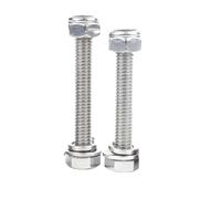 2-10pc M3 M8 M10 M12 Pernos De Cabeza Hexagonal Y Tuercas Seguridad Juego Arandelas Tornillos Acero Inoxidable Con Kit Contratuercas Resorte(70mm,M12 2sets)