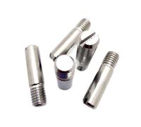 2/10Pcs M2 M2.5 M3 M4 M5 M6 M8 M10 304 Stainless Steel Slotted Head Outside Thread Solid Dowel Pin Positioning Roll Shaft GB878(10pcs M3,6mm)