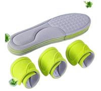 2/12 nanoplantillas de espuma viscoelástica, unisex, suave, absorbe el sudor, relleno de suela para zapatos, acolchado ortopédico deportivo para mujeres y hombres (gris, 8 piezas, 43-44)