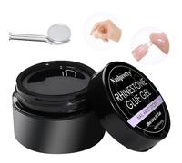 2 * 15ML Sólido Gel de Uñas,Acrílicas Gel de Pegamento Curado,Fortalecedor de Uñas Postizas,Adhesivo UV Curado Necesario,Suave de Escultura arte de uñas