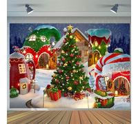 2.1x1.5m Telón de Fondo Navidad Foto Caramelo casa Invierno Nieve Xmas árbol Copo de Nieve fotografía Fondo Familia niños Vacaciones año Nuevo Fiesta Decoraciones Banner fotomatón apoyos