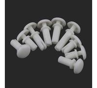 2/2, 7/3,1/3,6/4,1/5,1/6,1mm Nylon plástico tipo R expansión remache tuerca hebilla Clip circuito impreso remache sujetador negro blanco(White,R3230 (120pcs))