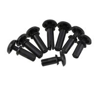 2/2, 7/3,1/3,6/4,1/5,1/6,1mm Nylon plástico tipo R expansión remache tuerca hebilla Clip circuito impreso remache sujetador negro blanco(Black,R3065 (120pcs))