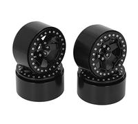 2.2 Inch Wheel Hubs for 1/10 RC Car, Aluminum Alloy RC Car Wheel Hubs, CNC Processed Weighted Design with 12mm Hex Driver, Compatible with Traxxas Defender Axial SCX10 SCX10 II 900 (Negra)