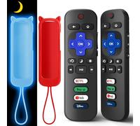 (2+2 paquetes) de repuesto para control remoto Roku TV con cubierta de silicona, control remoto universal para TCL Roku/Hisense Roku/Onn Roku/Westinghouse Roku/Philips Roku Smart TV (no para Roku