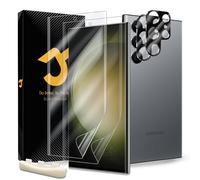 2+2 piezas para protector de pantalla Samsung Galaxy S23 Ultra, EPU protección de pantalla, vidrio templado para S23 Ultra de lente, Autocuración, Libre de burbujas, fácil de instalar, Ultra-HD