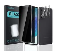 [2+2 Piezas] Protector de Pantalla Privacidad para Samsung Galaxy S21 FE,Intimidad Protector de Pantalla y Protector de Lente de cámara [Anti Voyeur] Vidrio Templado [9H Dureza] Film Cristal Templado