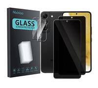 [2+2 Piezas] Protector de Pantalla Privacidad para Samsung Galaxy S22 5G,Intimidad Protector de Pantalla y Protector de Lente de cámara [Anti Voyeur] Vidrio Templado [9H Dureza] Film Cristal Templado