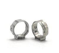 2-20 abrazaderas de manguera de una sola oreja sin escalones de 5,8 a 23,5 mm, de acero inoxidable 304, anillos de sujeción for sellado de todo tipo.(26.9-30.1mm 2pcs)