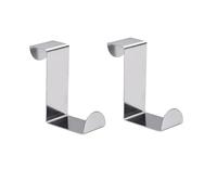 2-20 ganchos reversibles de acero inoxidable for cajones, armarios y puertas. Ideales for colgar toallas en la oficina o cocina(2pcs)