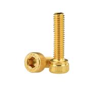 2-20 piezas M2-M8 clase 12.9 acero al carbonio chapado titanio dorado cabeza hexagonal hueca cabeza cilíndrica tornillos para máquina, M3x30mm(20 piezas)