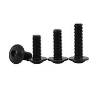 2-20 piezas M3 M4 M5 M6 M8 M10 Grado 10.9 Negro Semicircular Botón Brida Cabeza con Arandela Interior Hexagonal Perno(M6X12 10PCS)