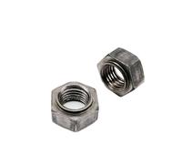 2/20 piezas M4 M5 M6 M8 M10 M12 M14 M16 tuerca de soldadura hexagonal de acero al carbono, tuerca sin punto de soldadura, rosca métrica(No welding point,20pcs M4)