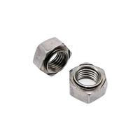 2/20 piezas M4 M5 M6 M8 M10 M12 M14 M16 tuerca de soldadura hexagonal de acero al carbono, tuerca sin punto de soldadura, rosca métrica(With welding point,10pcs M8)